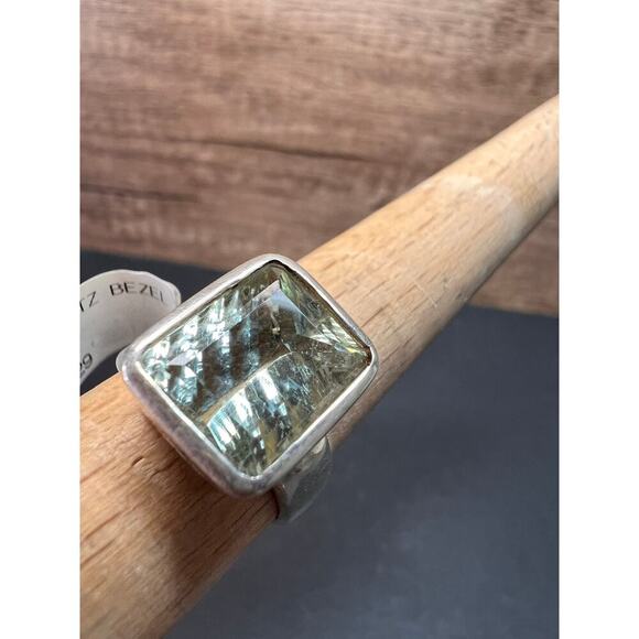 NEW Prasiolite Sterling silver ring 6.87 grams - Picture 10 of 16